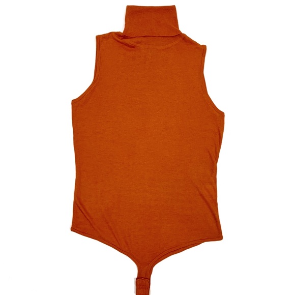 Eva Mendes Tops - Eva Mendes Orange Turtleneck Bodysuit